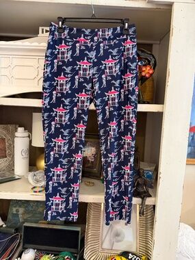 Jude Connally XS Lucia slim ankle pants pagoda toile